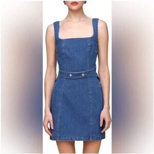 Avec Les Filles Harness Denim Body-Con Dress